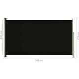 vidaXL Zložljiva stranska tenda za teraso 170x300 cm črna | Shoptok.si