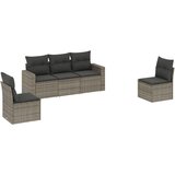Maison Chic Seti vrtnega pohištva - Vrtna garnitura - Vrtni pohištvo set 5-delna z blazinami siv poli ratan, (21814109) | Shoptok.si
