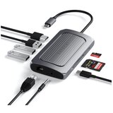 Satechi Aluminium USB4 Multiport Adapter 8K HDMI, 1x8K HDMI/30Hz, USB-C PD 100W, Ethernet, 2xUSB-A 3.2, 1xUSB-A 2.0, mikrofon | Shoptok.si