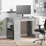 vidaXL Radni stol s ladicom i policom beton sivi 102x62x77,5 cm | shoptok.hr