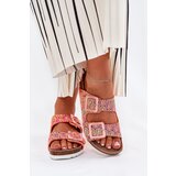 S. BARSKI Ladies Slippers With Buckles And Glitter Orange S.Barski | Shoptok.si