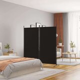 vidaXL Paravan 2-delni Črna 175x180 cm blago | Shoptok.si