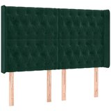  LED uzglavlje tamnozeleno 163x16x118/128 cm baršunasto | Eponuda.ba