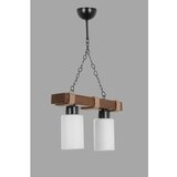 Opviq Jasmin 2 li ahşap ceviz silindir opal camlı White Chandelier Cene