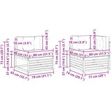  Setovi sofa s jastukom 7 pcs Prirodna i bež Čvrsto drvo akacije | shoptok.hr