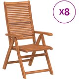  Vrtni naslonjači 8 kom 56 x 72 x 107 cm masivno bagremovo drvo | shoptok.hr