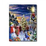  Panel, blind ram, Christmas village, LED, 30x40cm ( 740014 ) Cene