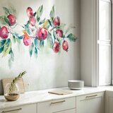  Foto tapeta - Apple branch - landscape with a plant and red apples on a white background 300x210 | shoptok.hr