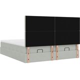  Okvir kreveta s madracima svijetlosivi 200x200cm baršunasti | shoptok.hr