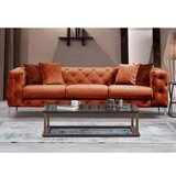 Atelier Del Sofa Oranžna žametna sedežna garnitura 237 cm Como – | Shoptok.si