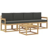 vidaXL Zunanja garnitura za sedenje z blazino 5 pcs Bela in antracit, (5000280388) | Shoptok.si