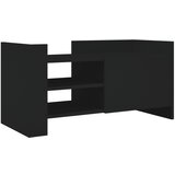 Maison Chic TV omarica - TV enota - Televizijska omarica črna 80x35x40 cm inženirski les, (21700544) Cene