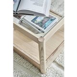 Ellos Home Klubska mizica s stekleno mizno ploščo v naravni barvi 60x120 cm Class – | Shoptok.si