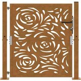 vidaXL Vrtna vrata 105x105 cm otporni čelični plameni dizajn | shoptok.hr