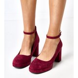  Burgundy block heel pumps Barola | ePonuda.com