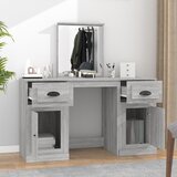  Toaletni stolić s ogledalom boja sivog hrasta 130x50x132,5 cm | shoptok.hr