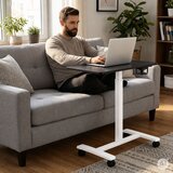  Mobilni stol 70x48 cm Stol za prijenosno računalo Podesiva visina 71,5-112 cm Crni vrh ModernHome | shoptok.hr