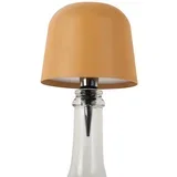 Oker rumena LED namizna svetilka za na steklenico s kovinskim senčilom (višina 13 cm) Cone Hat LED –