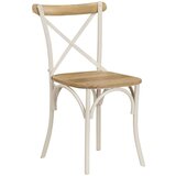 Beli Stoli s prekrižanim naslonjalom 2 kosa beli trden mangov les | Shoptok.si