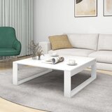  Stolić za kavu bijeli 100 x 100 x 35 cm od konstruiranog drva | shoptok.hr