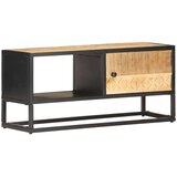 vidaXL TV omarica z izrezljanimi vrati 90x30x40 cm mangov les | Shoptok.si