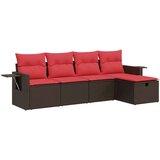 vidaXL 5-dijelni set vrtnih sofa s jastucima poliratan smeđi | shoptok.hr
