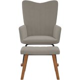  The Living Store Gugalni stol s stolčkom svetlo siv žamet - Gugalni Stol S Stolčkom, (21488408) | Shoptok.si