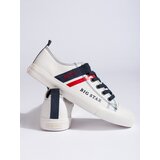 Big Star Men's white leatherette sneakers LL174005 cene