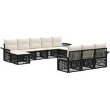  Sjedeća garnitura za vrt 10 kom. Crna poliratan 70.5 x 62 x 70 cm | Shoptok.si