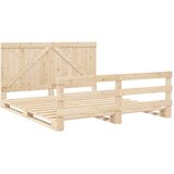  Okvir kreveta s uzglavljem 200 x 200 cm od masivne borovine | shoptok.hr