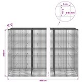  Gabion s žicom debljine 3 5 mm i mrežom 5x5 cm 800x50x200 cm - 50 cm 200 cm 800 x 230 cm | shoptok.hr