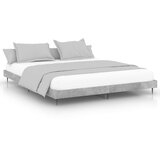  Okvir kreveta siva boja betona 160x200 cm od konstruiranog drva | shoptok.hr