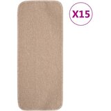  Protuklizni otirači za stepenice 15 kom 60x25 cm bež pravokutni | shoptok.hr