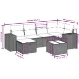 vidaXL 7-dijelni set vrtnih sofa od poliratana s jastucima smeđi | shoptok.hr