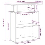  Recepcijski stol dimljeni hrast 100x40x104 cm konstruirano drvo | shoptok.hr