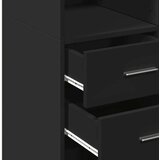 vidaXL Omarić za pohranu crni 70 x 42,5 x 225 cm konstruirano drvo | shoptok.hr