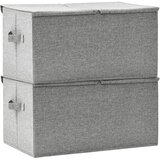  Kutije za pohranu 2 kom od tkanine 50 x 30 x 25 cm sive | shoptok.hr