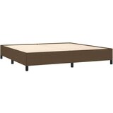 vidaXL Krevet s oprugama i madracem tamnosmeđi 200x200 cm od tkanine | shoptok.hr