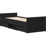  Okvir kreveta uzglavlje i podnožje crni 90x190 cm | shoptok.hr