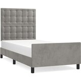  Za krevet s uzglavljem svjetlosivi 90x200 cm baršunasti | shoptok.hr