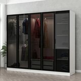Hanah home ormar Kale 225x190x52cm Belo-Crni | ePonuda.com