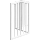 vidaXL Vrata za pse zložljiva 3 paneli bela 150 cm topolovina | Shoptok.si