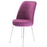 Hanah home set trpezarijskih stolica Dexa 2 kom, ljubičasta tkanina Babyface, bele metalne noge | Eponuda.com