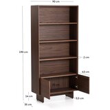 Kave Home Regal u dekoru oraha u tamnoj prirodnoj boji 90x190x35 cm Norlen – | shoptok.hr