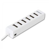 Omega usb hub razdelilec z 7 usb vhodi, bel Cene