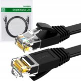 Ugreen NW102 ETHERNETNI PLOŠČATI OMREŽNI KABEL RJ45, CAT.6, UTP, 3M (ČRN), (5000336640) u