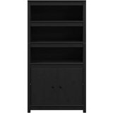  Visoka komoda crna 80 x 35 x 154 cm od masivne borovine | Eponuda.com