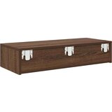 vidaXL Zidna polica s ladicama smeđi hrast 80x33x17 cm izrađeno drvo | shoptok.hr