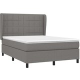  Box spring posteljni z vzmetnico temno siv 140x190 cm blago, (20790643) | Shoptok.si