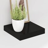  Plutajuće zidne police 2 kom crne 23 x 23,5 x 3,8 cm MDF | Eponuda.com